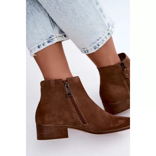  Dámské kotníkové boty VINCEZA 133136 LIGHT BROWN 