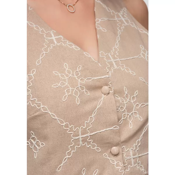  Dámský kabát OMBRE OW-VE-E0009 TAUPE 