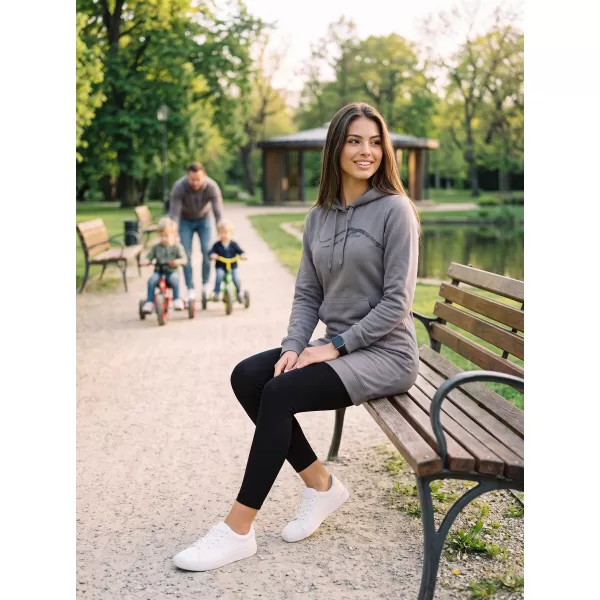  Dámská prodloužená mikina ALTISPORT ALW001419 OCELOVĚ ŠEDÁ 