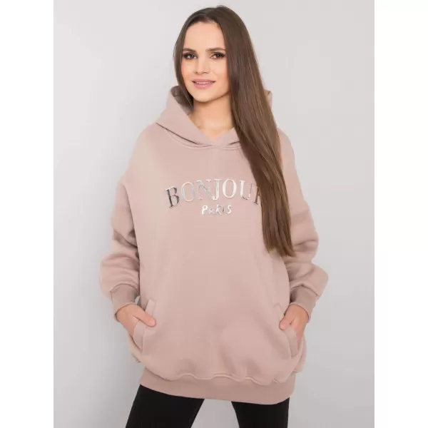  Dámská mikina RUE PARIS RV-BL-7357.35X DARK BEIGE 