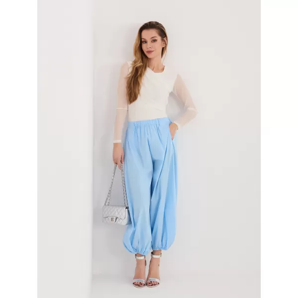  Dámské kalhoty RUE PARIS IT-SP-FL10309.70 LIGHT BLUE 