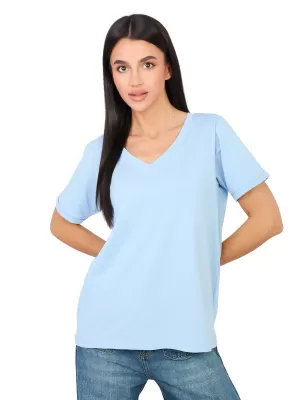 Dámské tričko RUE PARIS RV-TS-A1094.45 LIGHT BLUE