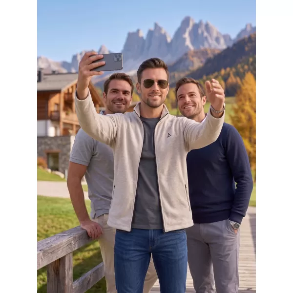  Pánská fleece mikina ALTISPORT ALM002852 STŘÍBRNÝ MELÍR 