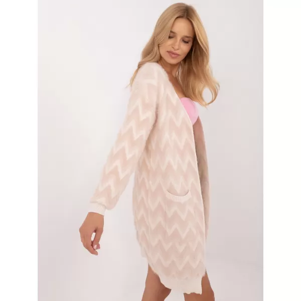  Dámský kardigan WOOL FASHION ITALIA AT-SW-2340-A.00 BEIGE 