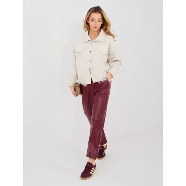  Dámské kalhoty RUE PARIS IT-SP-FL8576.06P DARK RED 