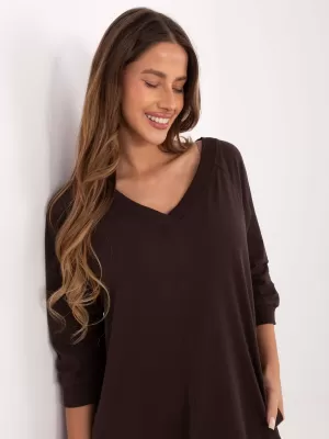 Dámské šaty BASIC FEEL GOOD RV-SK-7203.35P DARK BROWN