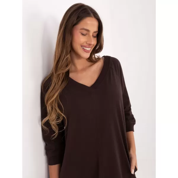  Dámské šaty BASIC FEEL GOOD RV-SK-7203.35P DARK BROWN 