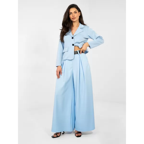 Dámské kalhoty RUE PARIS IT-SP-19963.32 LIGHT BLUE 