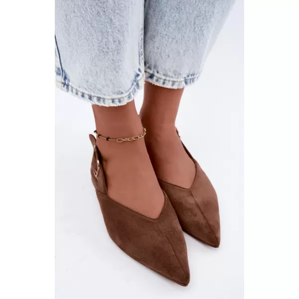  Dámské baleríny BOTO 9755 LIGHT BROWN 