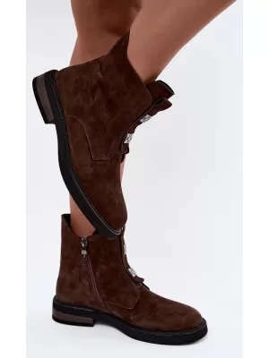 Dámské kotníkové boty D&A CR62-3335 BROWN