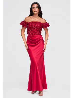 Dámské šaty LARICA LA-OM-DLR409 RED