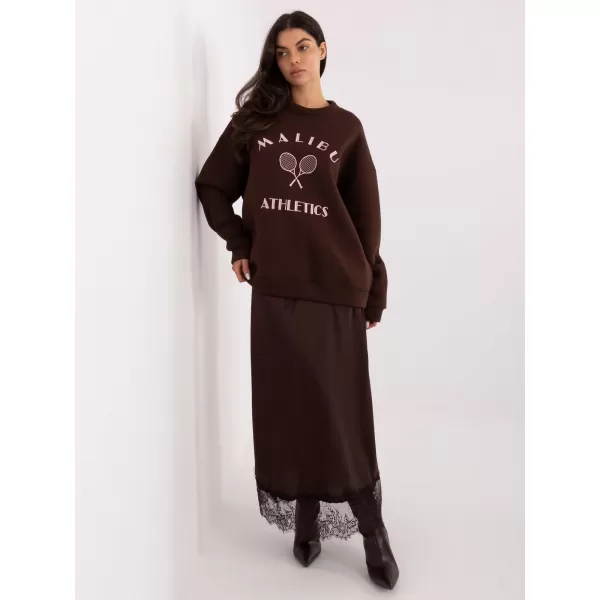  Dámská mikina FACTORY PRICE MJ-BL-H2519.34 DARK BROWN 