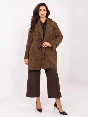 Dámský kabát FACTORY PRICE IT-PL-96965.19 BROWN