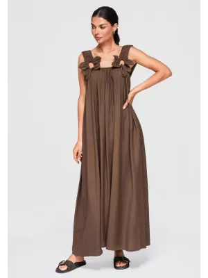 Dámské šaty OMBRE OW-DLR-E0014 BROWN