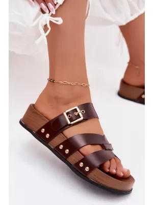 Dámské pantofle BOTO 22-382 BROWN