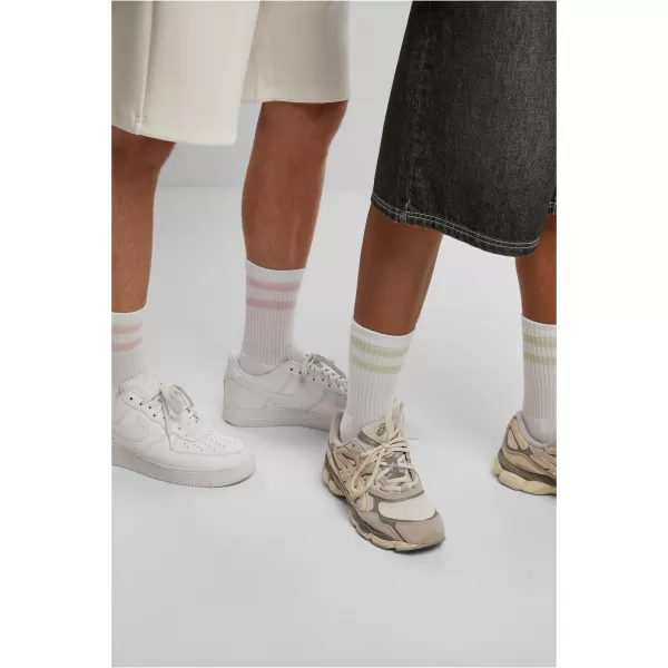  Ponožky URBAN CLASSICS TB6801-22225 WHITE/BLACK/WHITE FREEZE BLUE/WHITE LIGHT MINT/WHITE SOFT APRICOT/WHITE BLUSHED ROSE 