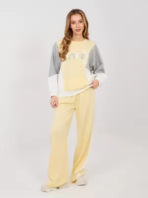 Dámská tepláková souprava RUE PARIS IT-KMPL-22210.93 BRIGHT YELLOW