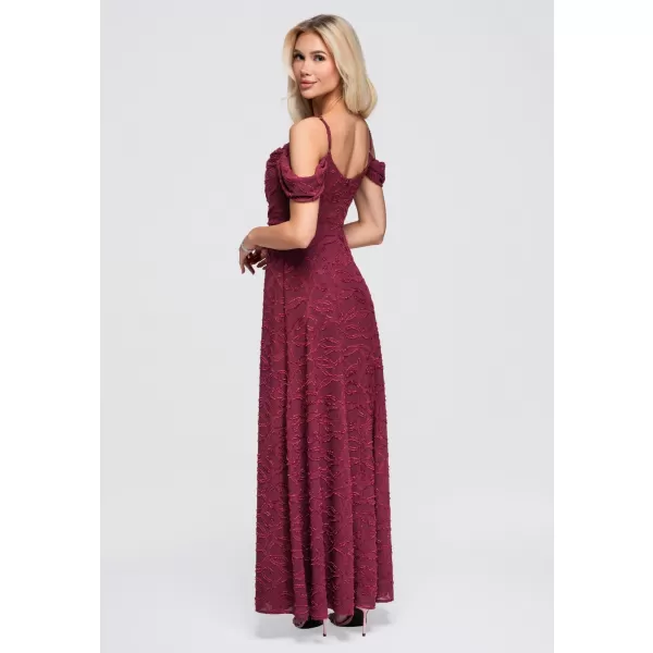  Dámské šaty LARICA LA-OM-DLR388 MAROON 