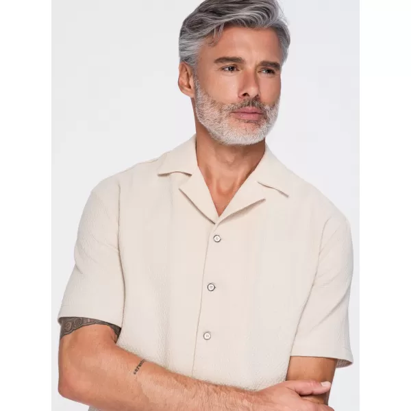  Pánská košile OMBRE OM-SHSS-0220 OFF-WHITE 