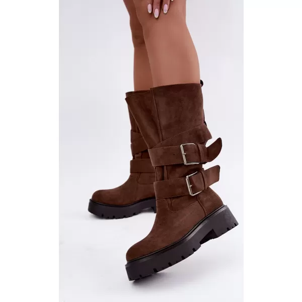  Dámské kozačky BOTO LQ-179 BROWN 