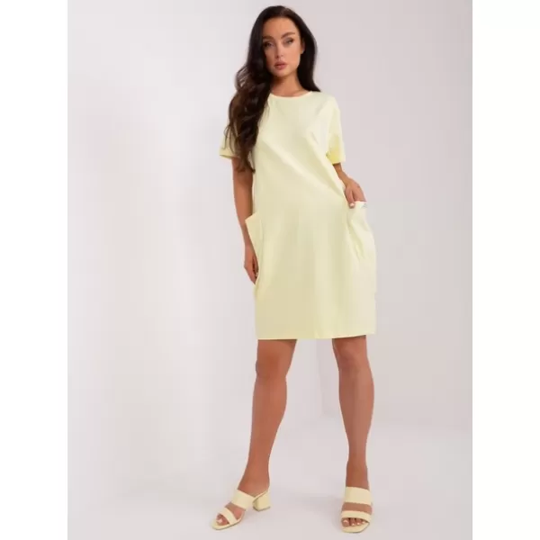 Dámské šaty RUE PARIS RV-SK-8724-1.91 BRIGHT YELLOW 