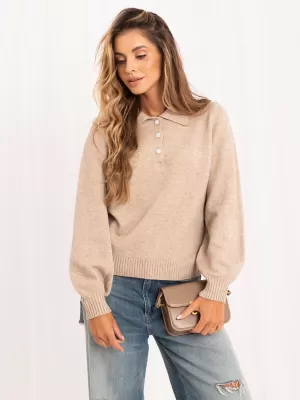 Dámský svetr ITALY MODA IR-SW-AC-19702.14 BEIGE