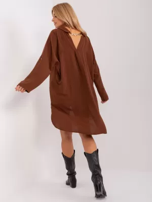 Dámské šaty ITALY MODA DHJ-SK-13938.02P BROWN