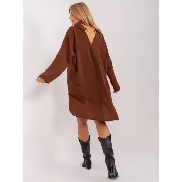  Dámské šaty ITALY MODA DHJ-SK-13938.02P BROWN 
