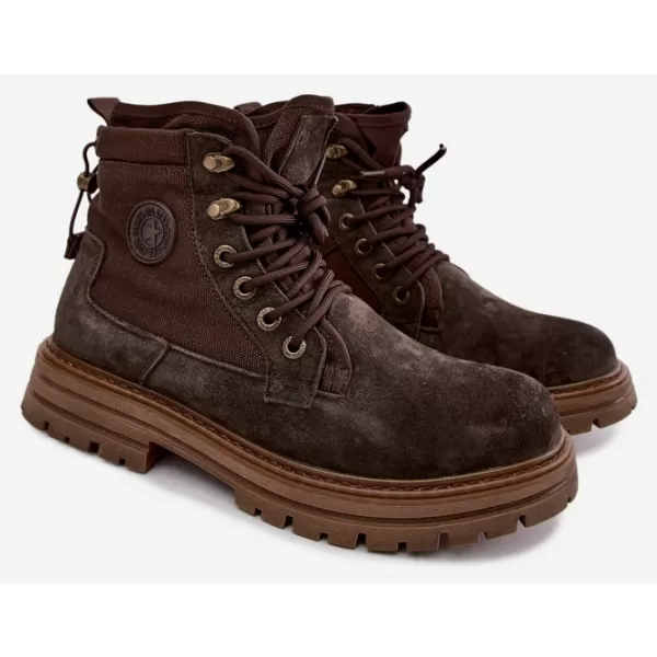  Pánské boty BIG STAR SHOES UU174254 BROWN/BEIGE SHADOWS 