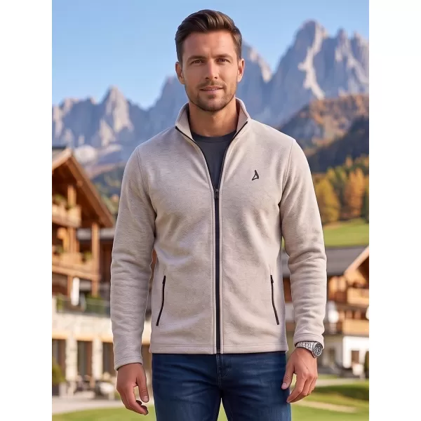  Pánská fleece mikina ALTISPORT ALM002852 STŘÍBRNÝ MELÍR 