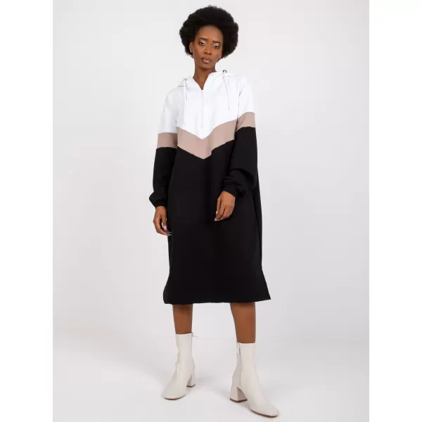 Dámské šaty RUE PARIS RV-SK-7462.00 WHITE-BLACK 