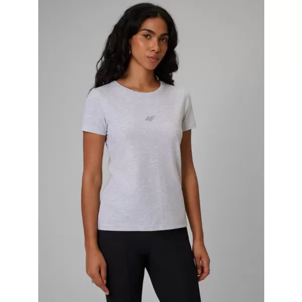  Dámské triko 4F 4FWMM00TTSHF2255 COLD LIGHT GREY MELANGE 