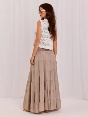 Dámská sukně ITALY MODA IT-SD-FL9357MSL.56 DARK BEIGE