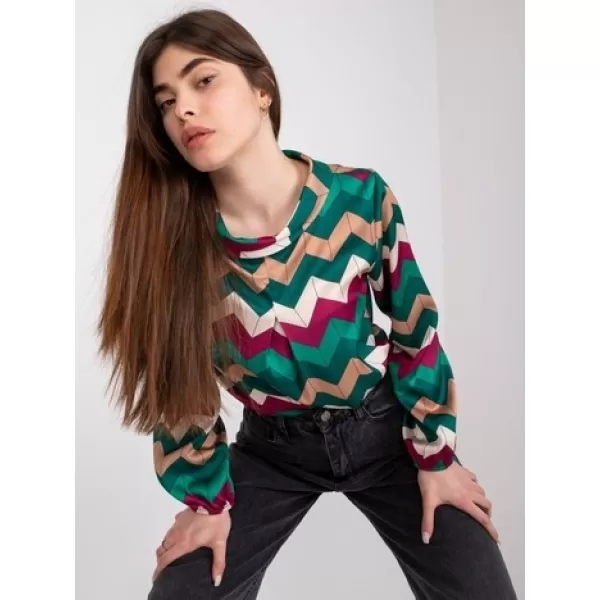  Dámská halenka ITALY MODA DHJ-BZ-12311.49P DARK GREEN 
