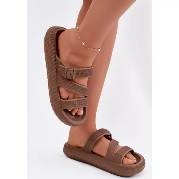 Dámské pantofle BIG STAR SHOES 42155-19 BROWN/BEIGE 