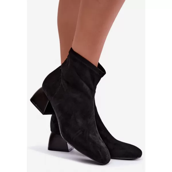  Dámské kotníkové boty BOTO D-338 BLACK SUEDE 