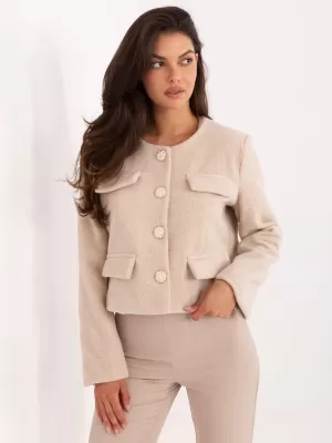 Dámská bunda RUE PARIS IT-KR-FL9586.64 LIGHT BEIGE