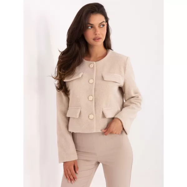  Dámská bunda RUE PARIS IT-KR-FL9586.64 LIGHT BEIGE 