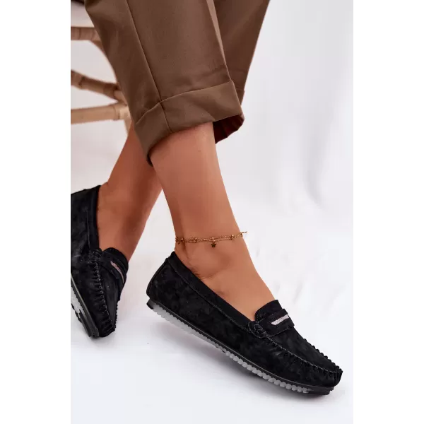  Dámské mokasíny S.BARSKI LR61-7029 BLACK 