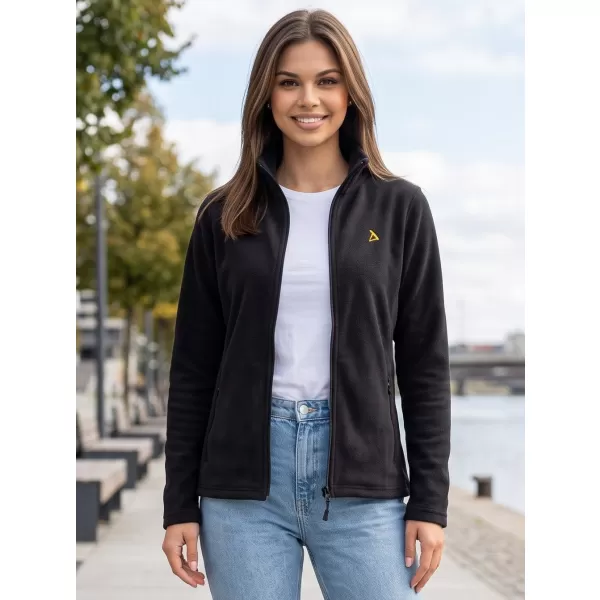  Dámská fleece mikina ALTISPORT ALW002853 ČERNOZLATÁ 