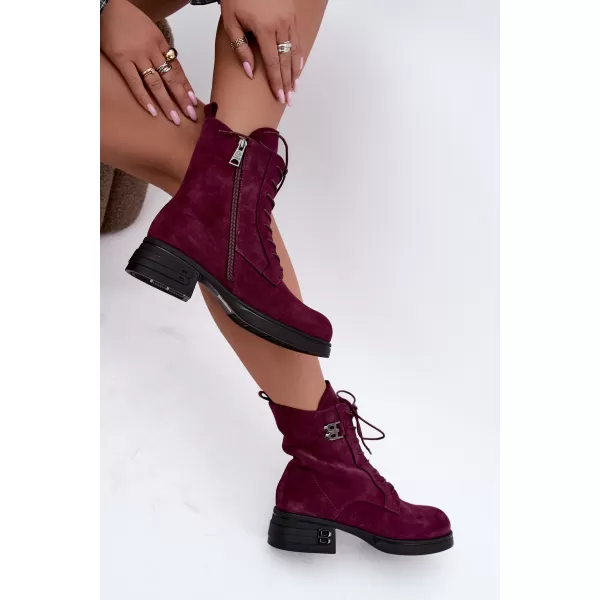  Dámské kotníkové boty VINCEZA 67044 BURGUNDY 