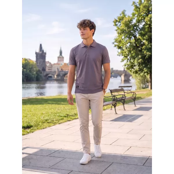  Pánské triko s límečkem ALTISPORT NP/ALMST90601 SLATE GREY 