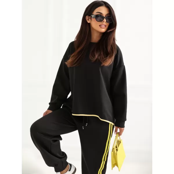  Dámská tepláková souprava RUE PARIS IT-KMPL-22216.75 BLACK 