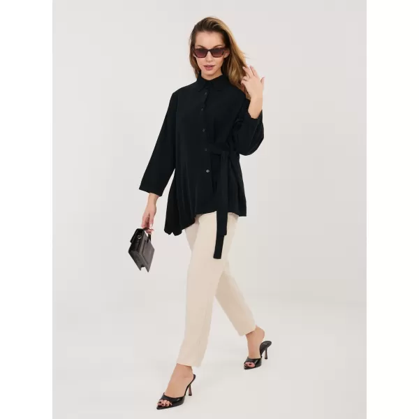  Dámská košile RUE PARIS IT-KS-FL10188.27 BLACK 