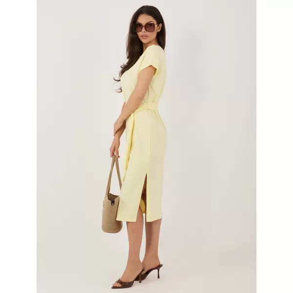  Dámské šaty RUE PARIS RV-SK-A1231.19 BRIGHT YELLOW 