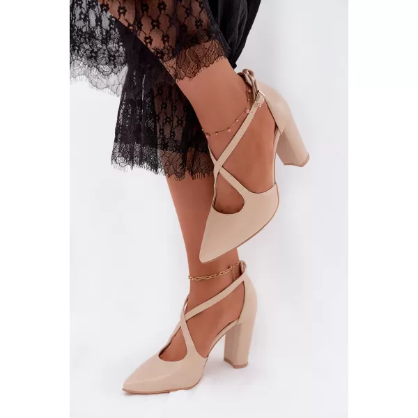  Dámské lodičky ZAZOO 1053 BROWN 