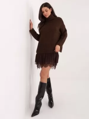 Dámský svetr FACTORY PRICE CH-SW-72989.68 DARK BROWN