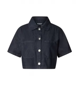 Dámská košile URBAN CLASSICS TB8372 BLUE RINSED WASHED