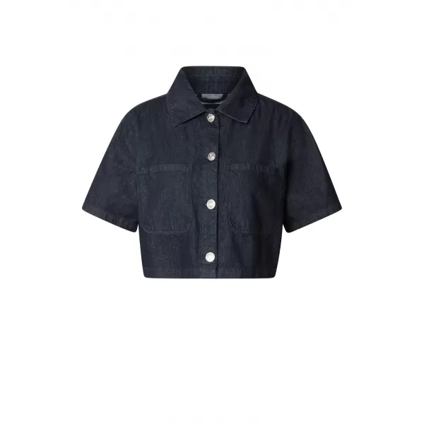  Dámská košile URBAN CLASSICS TB8372 BLUE RINSED WASHED 