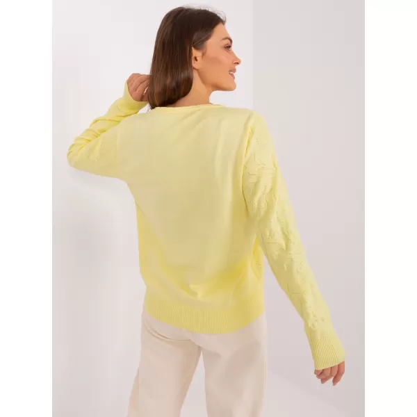  Dámský svetr WOOL FASHION ITALIA AT-SW-2231A.00P BRIGHT YELLOW 